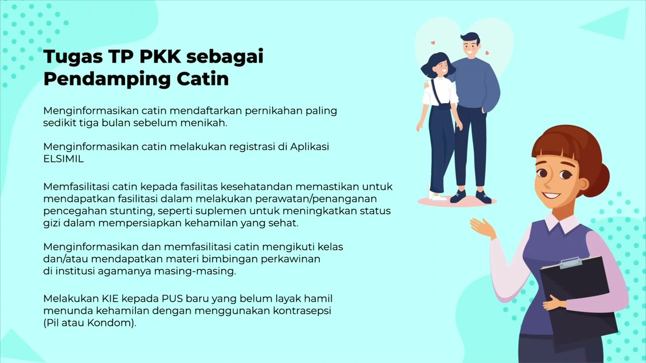 Memahami Tugas Bidan, TPK PKK, Kader KB Pendamping Catin || Calon Pengantin di Stunting