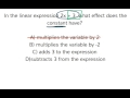 Understanding Constants in Linear Expressions