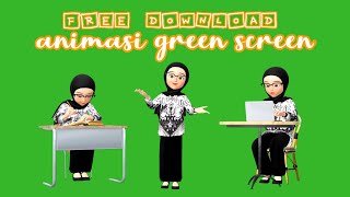 Animasi Green Screen Guru Mengajar || Green Screen Mulut berbicara