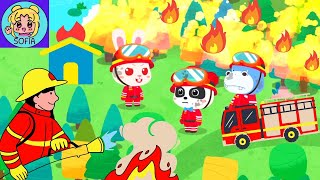 Seguridad en incendios del Panda Bebé - Explora el mundo de los bomberos | Juego móvil infantil screenshot 5