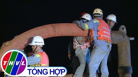 Đỗ cọc khoan nhồi đầu tiên nhịp chính trụ tháp phía bờ bắc cầu Mỹ Thuận 2