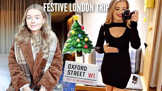 STAYING IN A HOTEL ALONE! A festive couple days in LONDON!