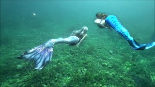 FANTASY MERMAIDS || Mermaid Sisters Swim in the Magical Waters of Lake Michigan || Underwater Video