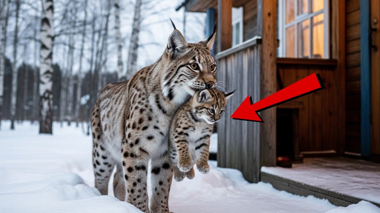 РАНЕНАЯ рысь принесла РЫСЁНКА к леснику. То, что случилось дальше..