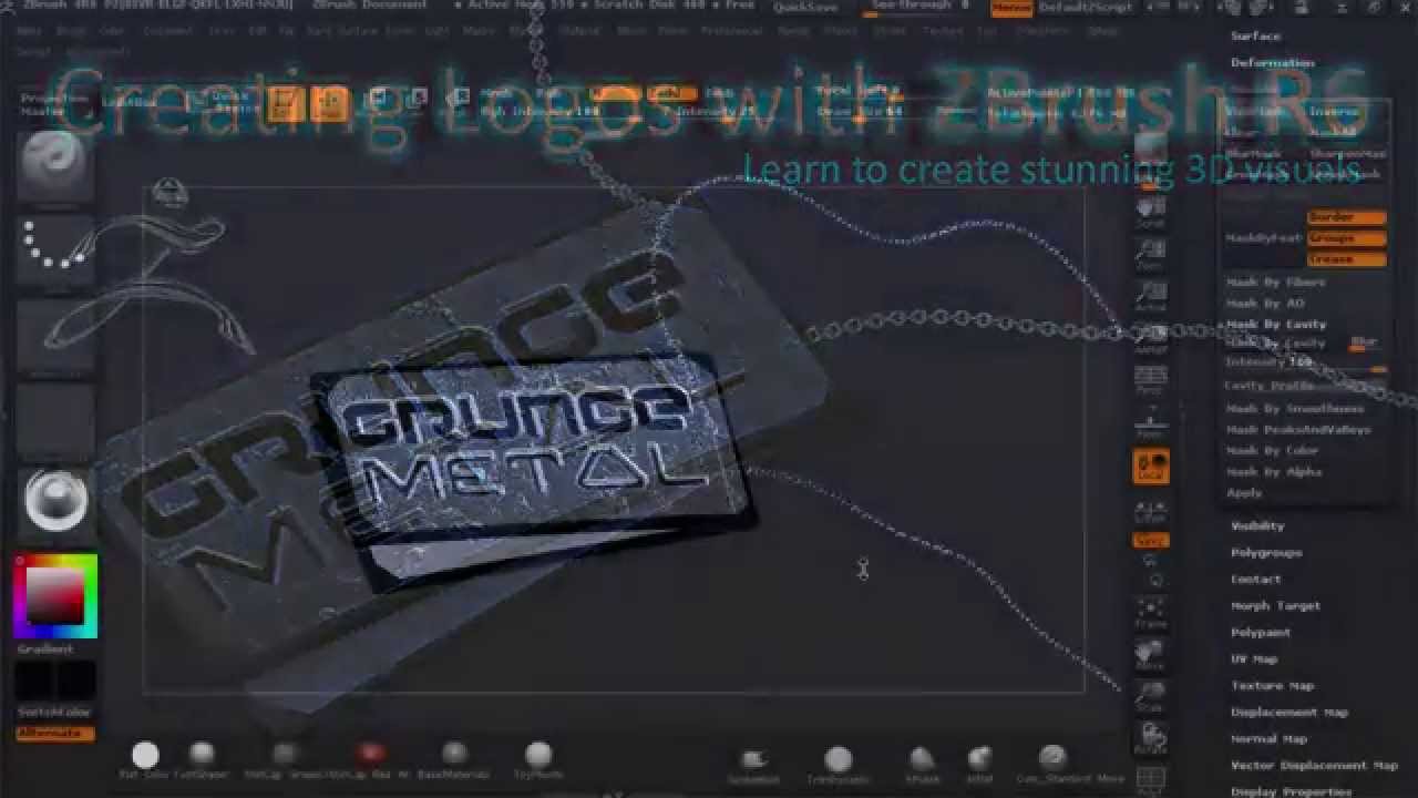 adding logos zbrush