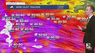 Warm with increasing clouds on Monday