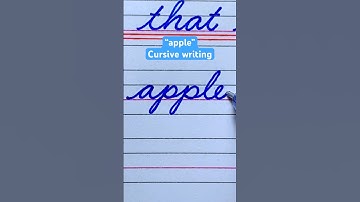 apple - cursive writing for beginners #handwriting #cursivewriting #calligraphy #lekwriting