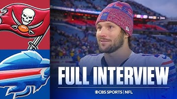 Josh Allen talks about his helmet getting stuck with Gabe Davis