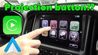 What Does The 'PROJECTION' Button in Chevy MyLink Do?? | Android Auto & Apple CarPlay