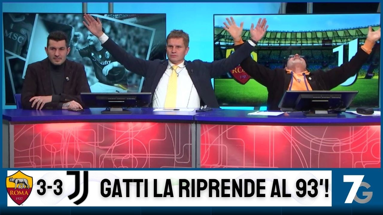 DIRETTA STADIO ROMA JUVE 3-3: GATTI SALVA I BIANCONERI, PARI PIENO DI EMOZION  ALL'OLIMPICO!