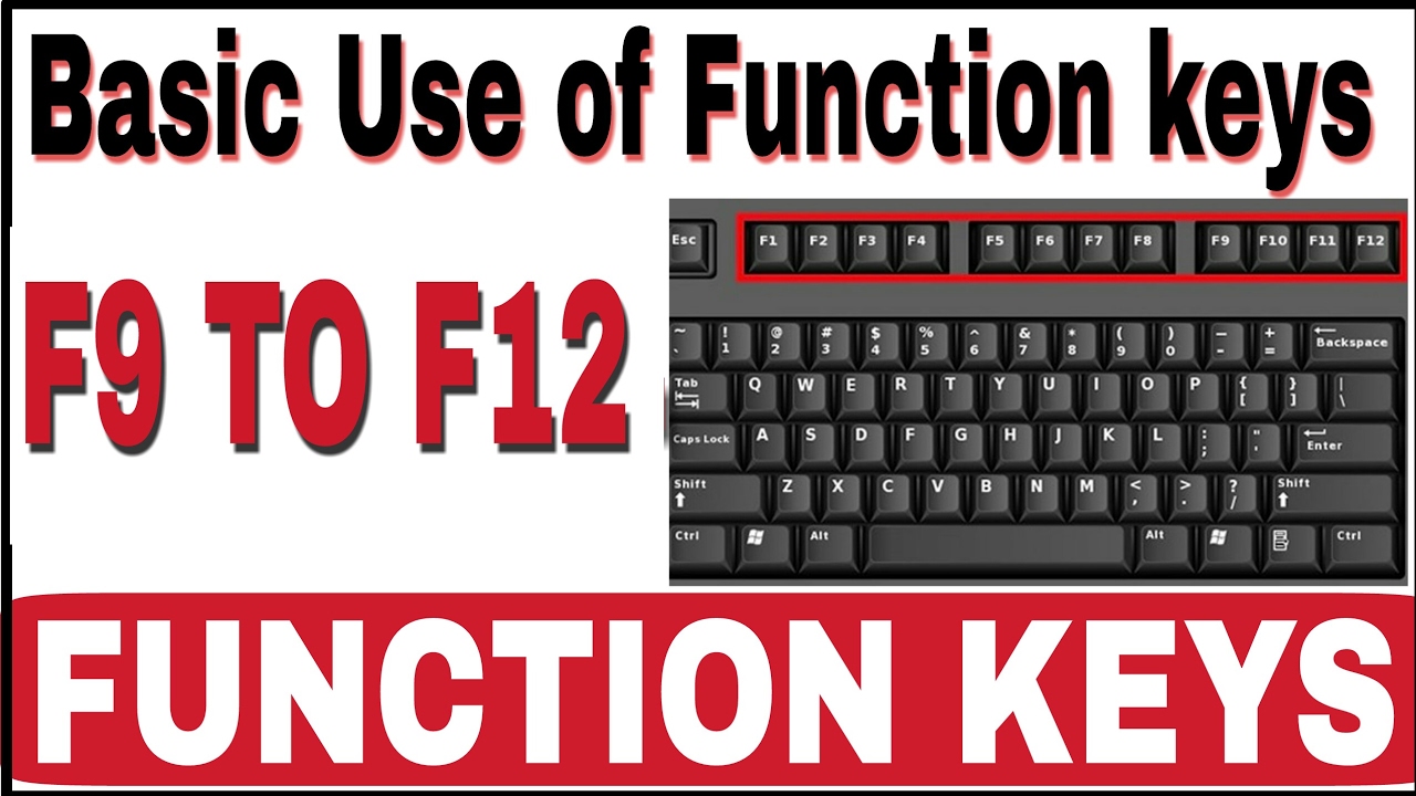 Basic Use of Keyboard Function keys.(F9F12) YouTube