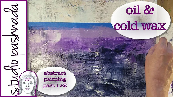 Abstract painting using cold wax medium + oil pain...