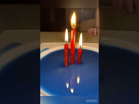 Эксперимент со свечками и водой