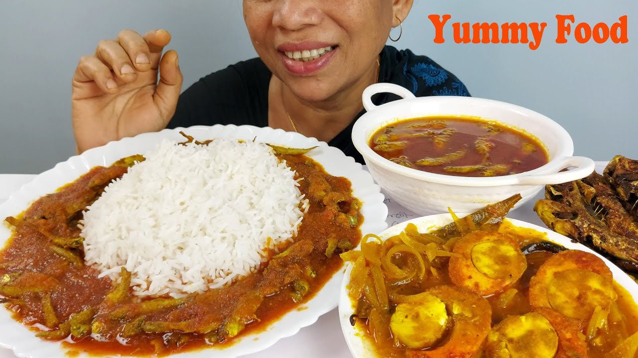 Asmr Egg and small fish Eating Mukbag Food Show