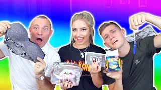 DAD VS BRO  GUESSING THE PRICE OF GIRLY THINGS! ( Bra's, Makeup, etc.. )