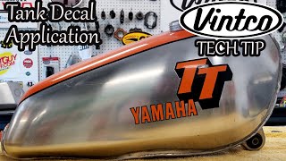 Tank Decal Application- VintCo Vintage Dirt Bike Tech Tip screenshot 1