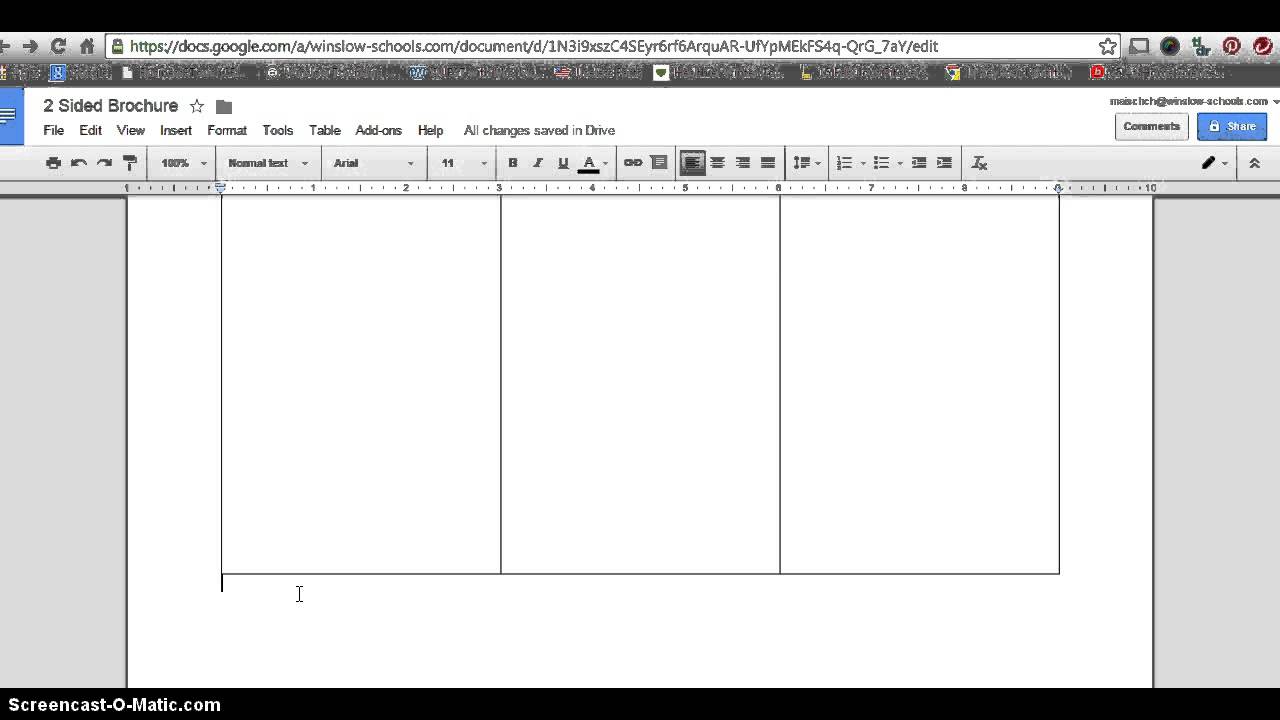 How to make 16 sided brochure with Google Docs