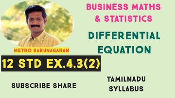 12th Std BM Ex.4.3(2) Solve the homogeneous DIFFERENTIAL Equation (x-y)dy/dx= (3x-2y)/(2x-3y)