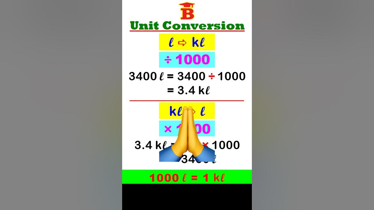 L to kl kl to l conversion youtube