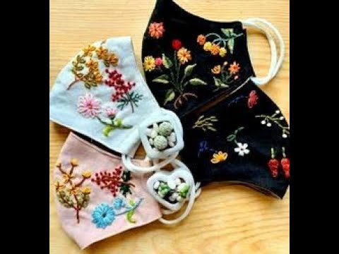Hand embroidery latest mask pattern designs,Embroidery mask design
