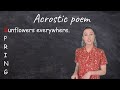 Acrostic Poem Quiz