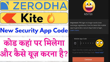 How To Use New Security feature Zerodha Kite App Code |
