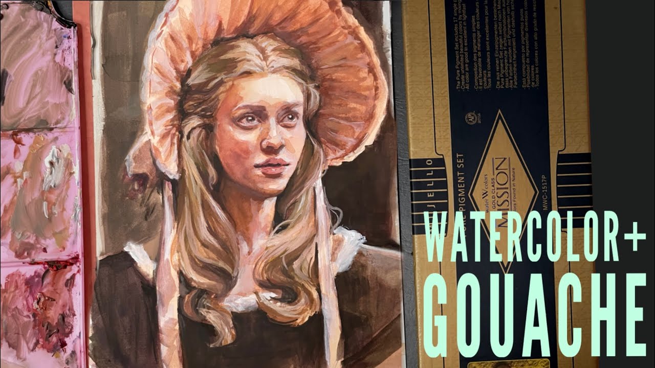 Mixing watercolors and gouache