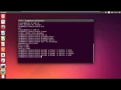 Samba Server Tutorial: Benutzer-Verwaltung im Linuxsystem |video2brain.com