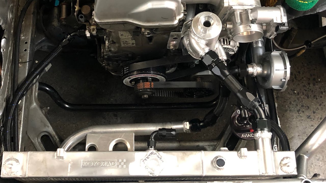 RWD K24 S14 Coolant and Oil Lines - YouTube