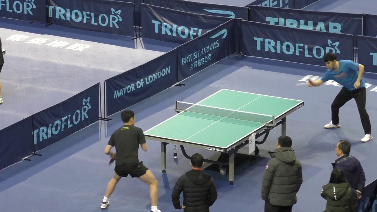 Xu Xin practicing FH loop with Yan An - YouTube