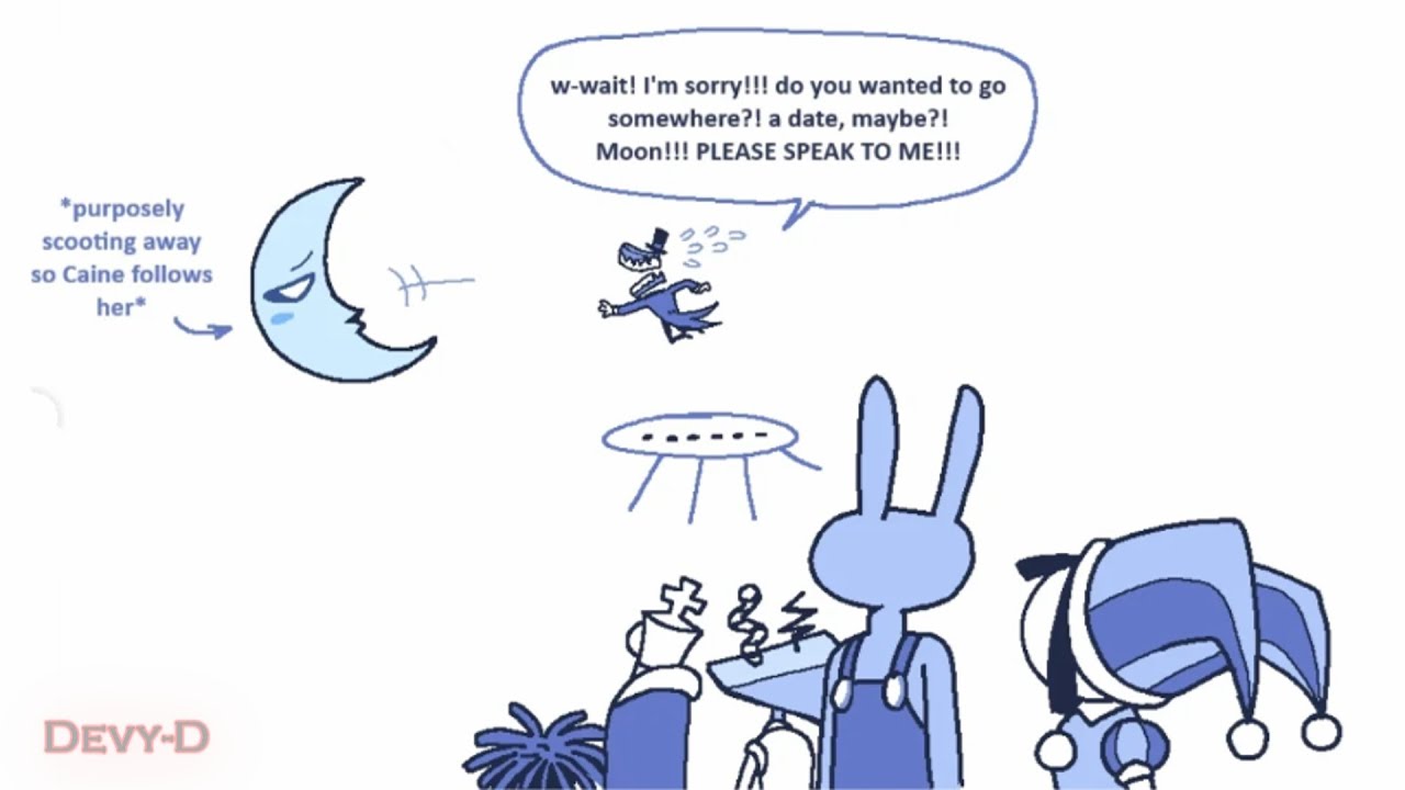 Caine Asks Moon Out!? (Digital Circus Comic-Dub)