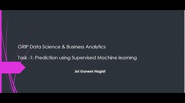 Task -1: Prediction using Supervised Machine learning