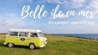 Visite de Belle île en mer en camper van vintage