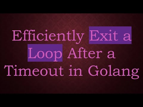 Efficiently Exit a