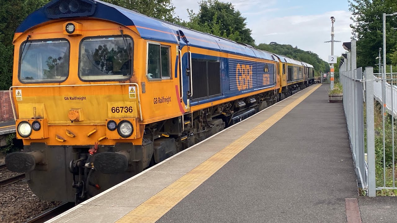 Triple header 66736 66707 & 66743 then 158869 1L73 Sheffield to Lincoln ...