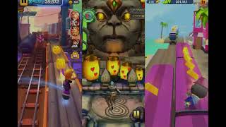 SUBWAY CITY 🆚 TEMPLE RUN ADVENTURE 🆚 TOM ADVENTURE GOLD RUN II DO YOU PlAY GET HIGHT SCORE THAN ME? screenshot 2