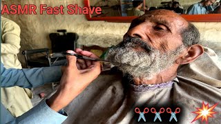 ASMR Shaving women bald Remove /thick beards from men's face Shave / 100 year Old ASMR Fast Haircut