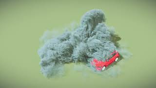 Houdini distance from target smoke sourcing simulation, file included