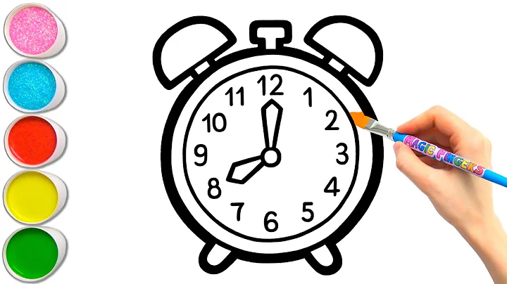 Alarm Clock Drawing, Painting and Coloring for Kids, Toddlers | How to Draw Easy #266