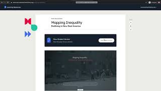 "Mapping Inequality" overview of NAH Learning Resources