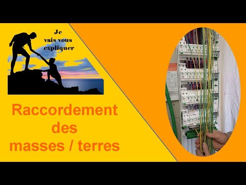 35: Raccordements des masses / terres  dans un tableau électrique