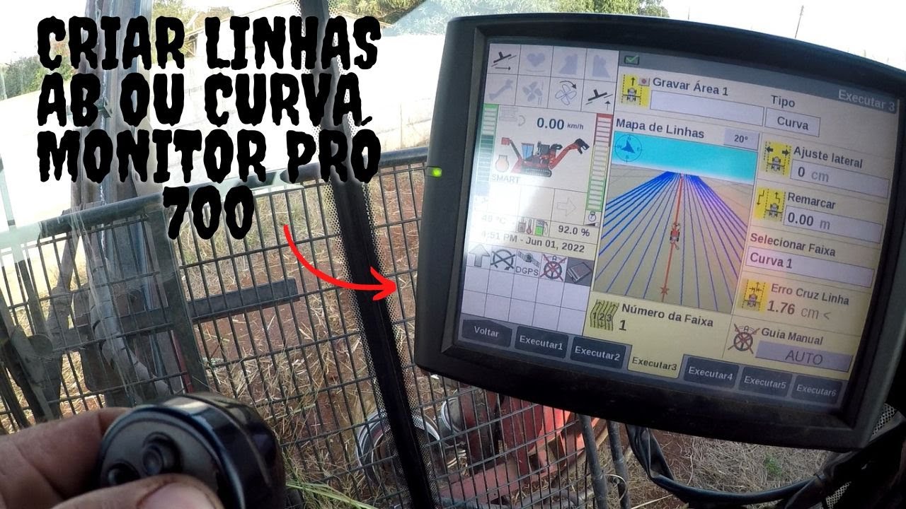 Criar linhas AB ou Curva monitor Pró 700