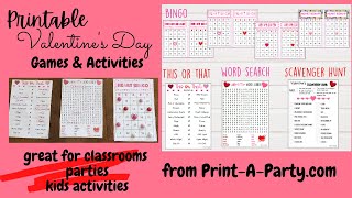 Easy Printable Valentine's Day Games | Bingo | This or That | Scavenger Hunt | Word Search screenshot 4