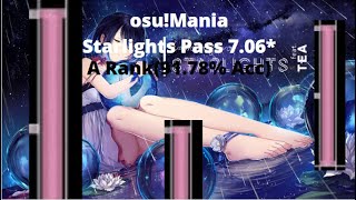 osu!Mania Starlights Pass(7.06*) A Rank 91.78% Acc