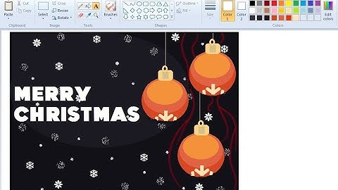 How to design  Christmas decor Balls e card in Ms paint #christmas  #christmasdecorideas 