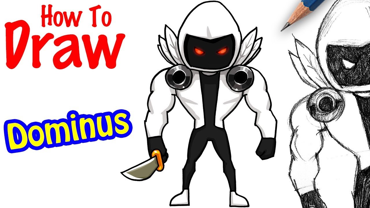 How To Draw Dominus Roblox Bakon Youtube - cool roblox noob drawing