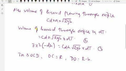 Fluid mechanics : - (Time emptying an hemispherical tank through an orifice ) - 103.