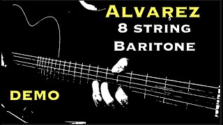 Alvarez ABT60CE 8BK 8 string baritone demo