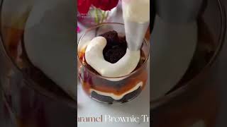 caramel brownie trifle ??? chef shorts trending youtubeshorts shots chocolate