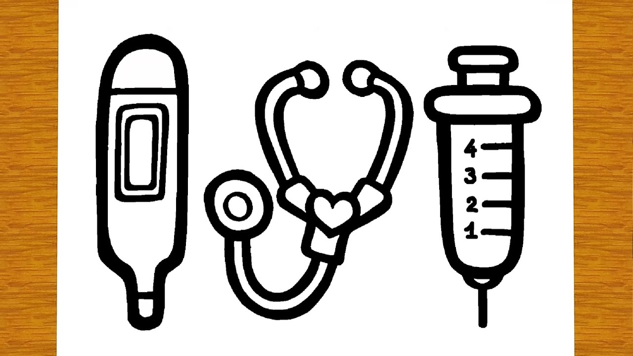 COMMENT DESSINER LES OUTILS DU MÉDECIN Dessins faciles